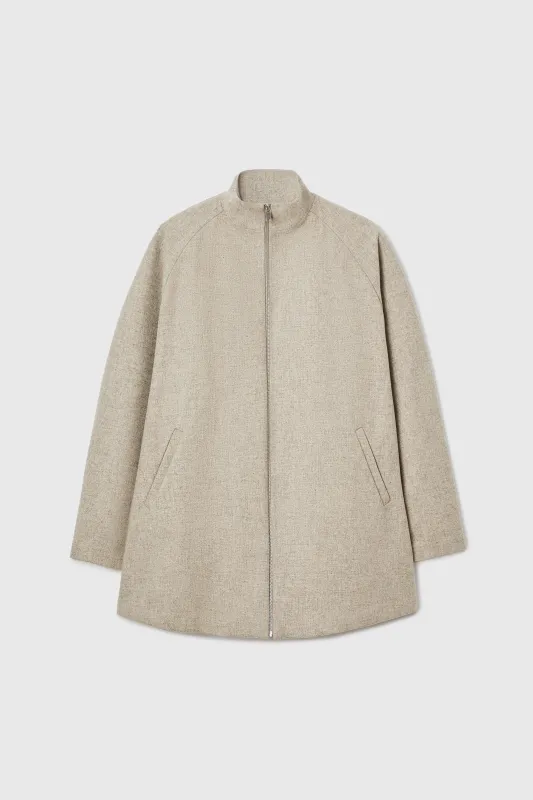 VIRGIN WOOL UTILITY JACKET LIGHT TAUPE sold by Cordera