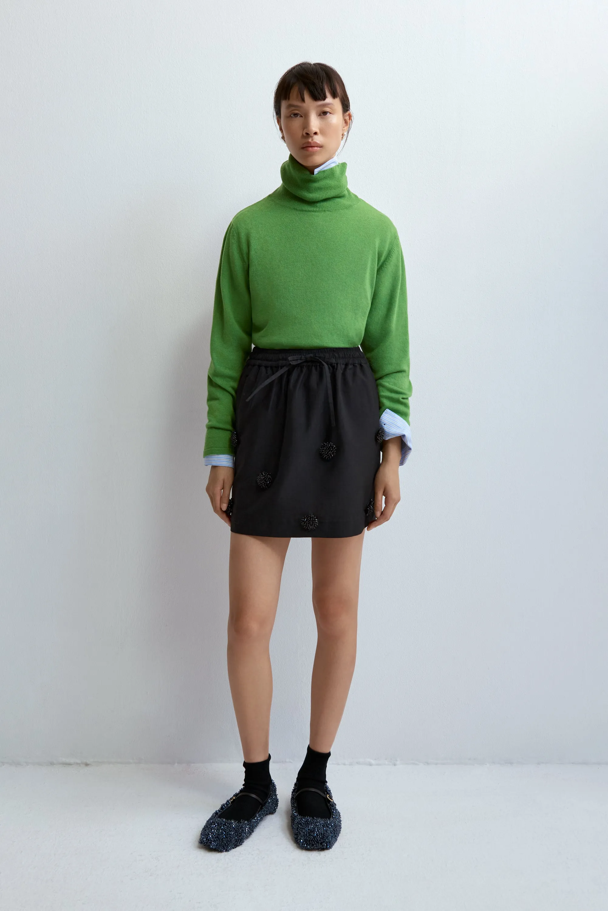 EMBELLISHED MINI SKIRT BLACK sold by Cordera product image thumbnail 3