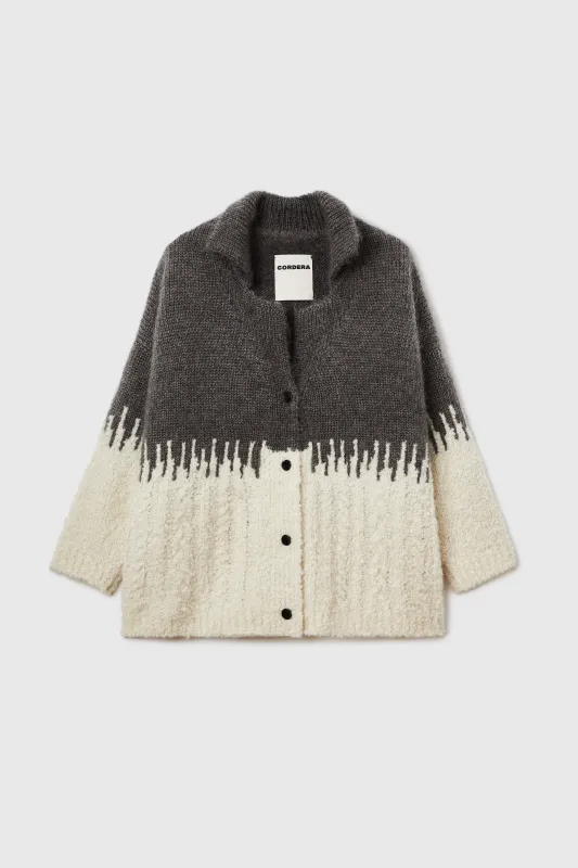 SILK & MOHAIR TEXTURE JACKET made by Cordera