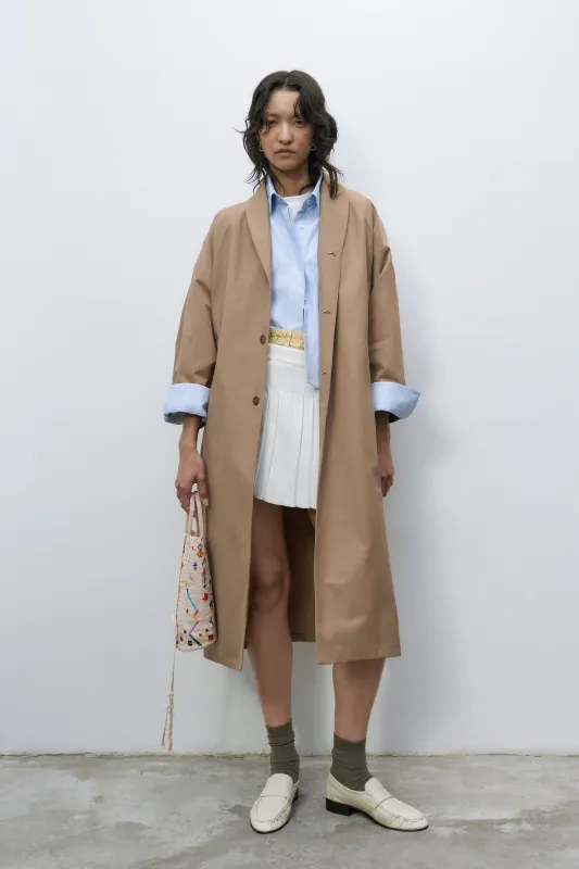 COVER UP TRENCH CAMEL made by Cordera