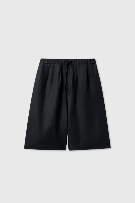 LINEN MAXI BERMUDA BLACK sold by Cordera