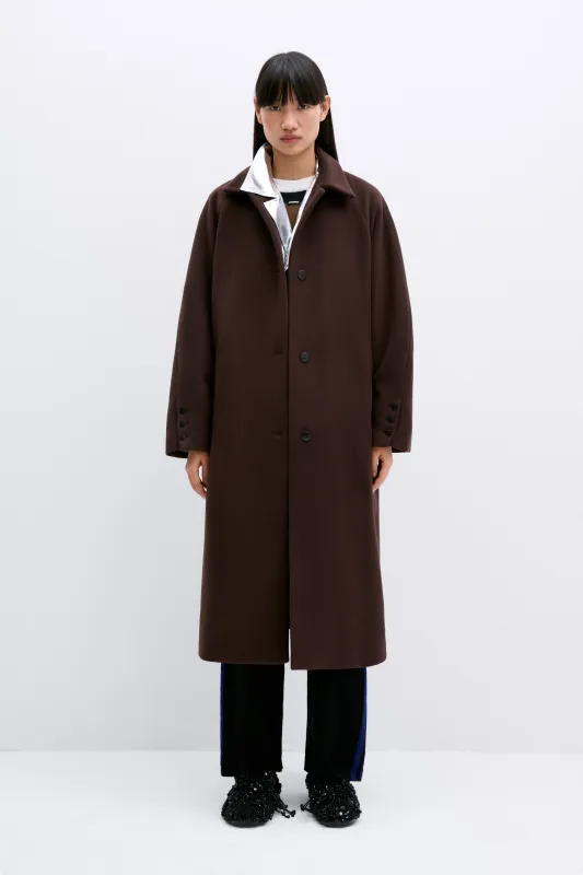 VIRGIN WOOL COAT CHOCOLATE sold by Cordera