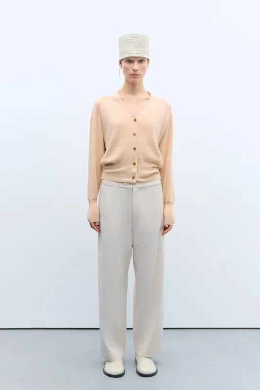 MERINO & CASHMERE CARDIGAN PEACH sold by Cordera