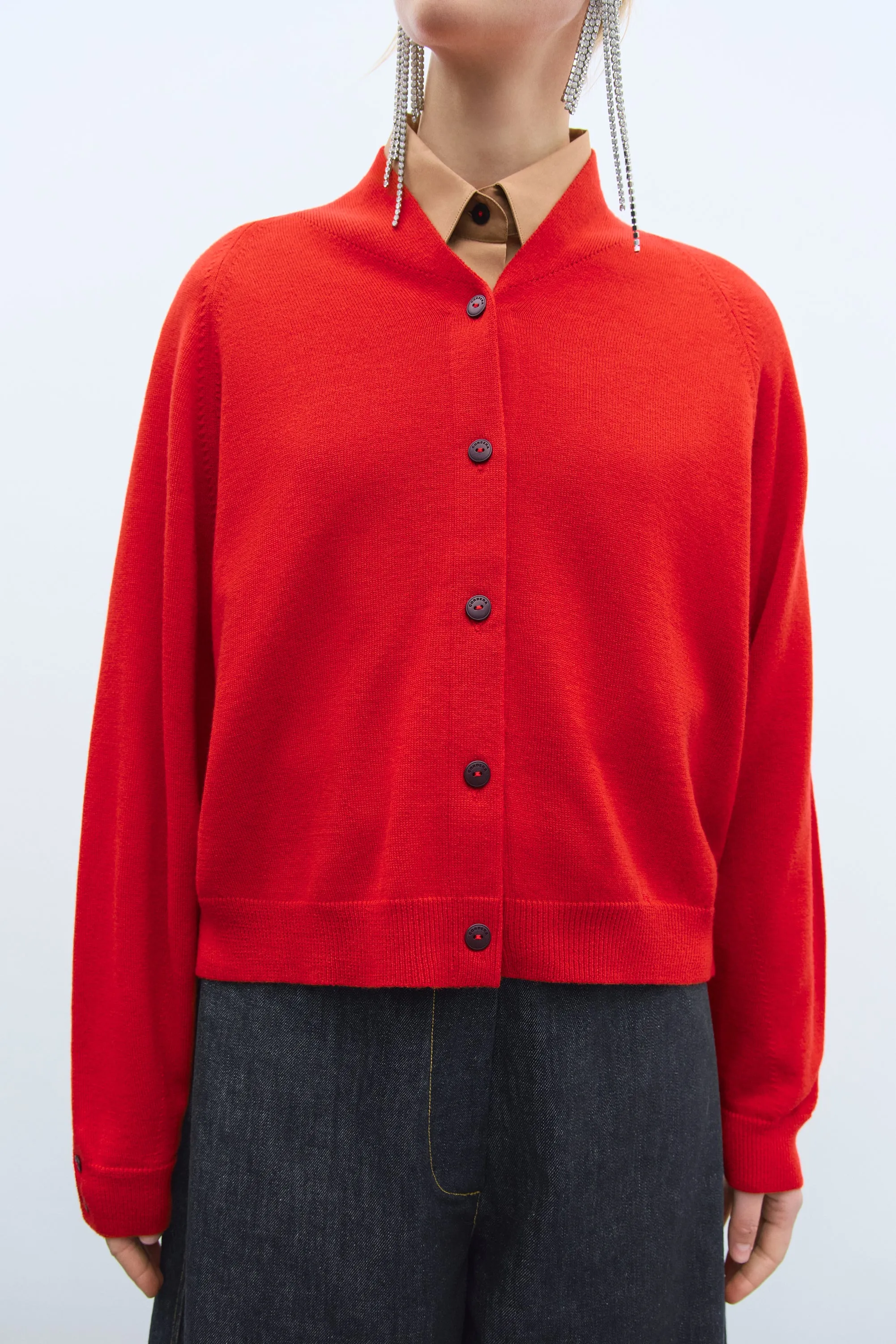 MERINO WOOL CARDIGAN RED sold by Cordera product image thumbnail 2