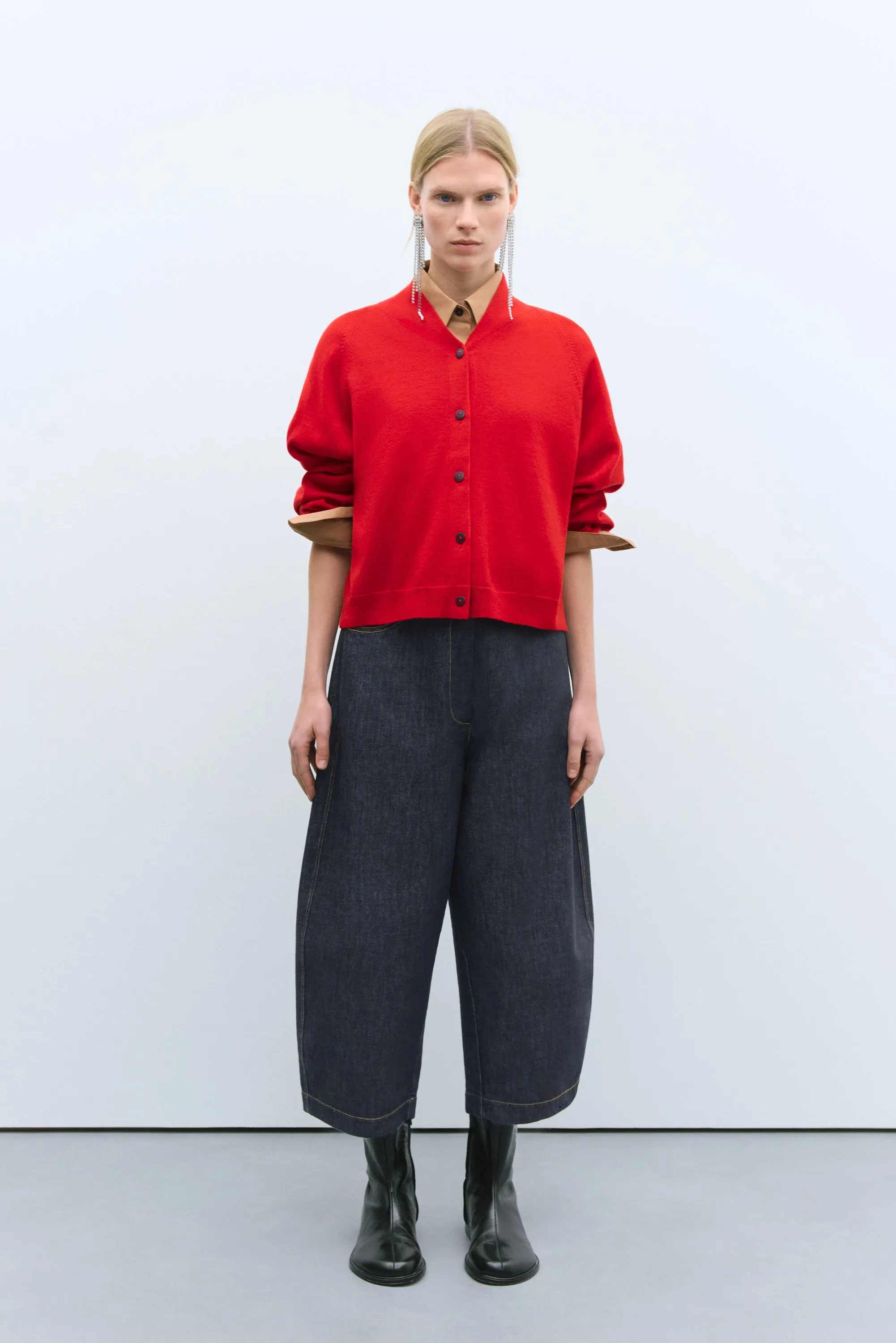 MERINO WOOL CARDIGAN RED sold by Cordera