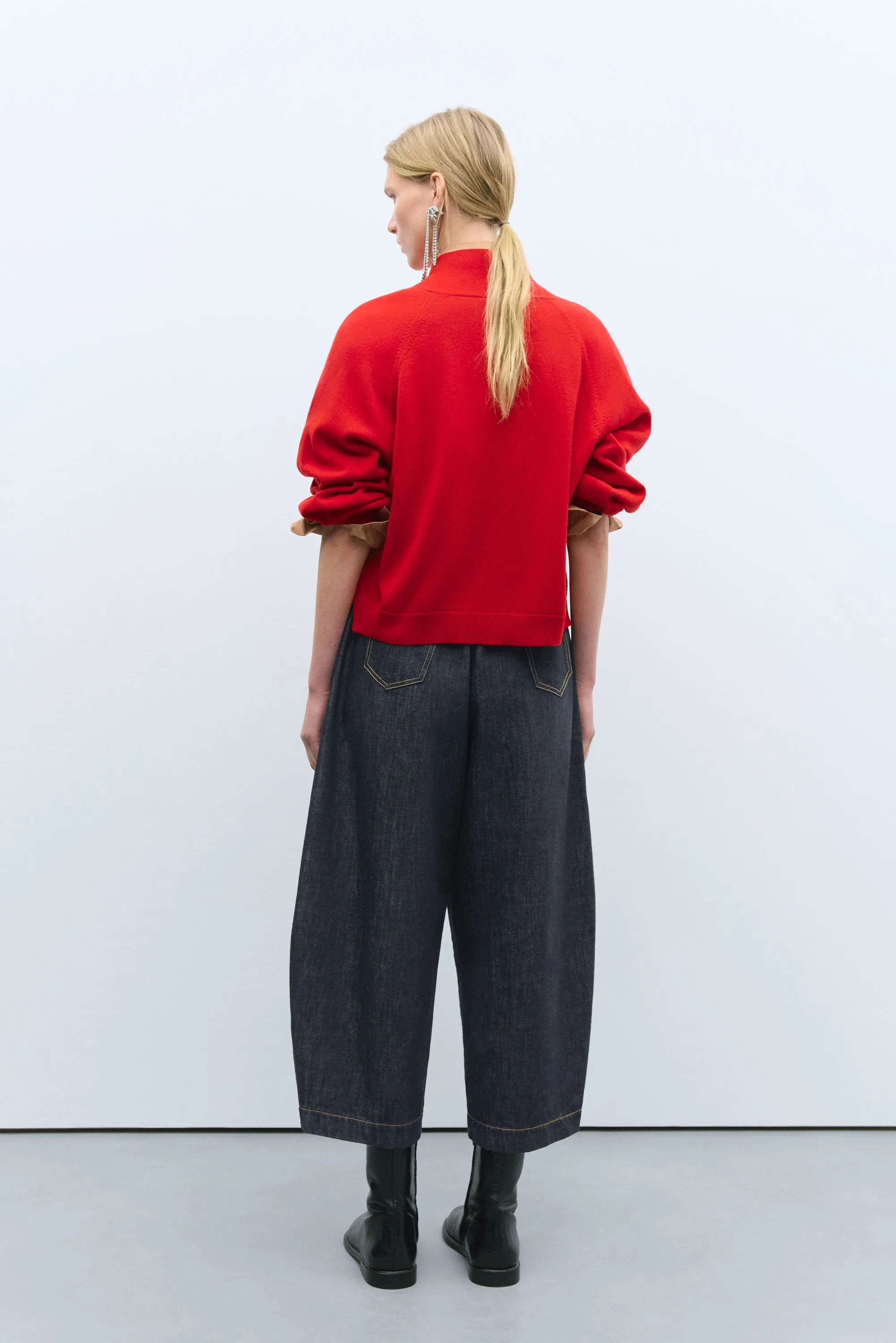 MERINO WOOL CARDIGAN RED sold by Cordera product image thumbnail 3