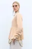 MERINO & CASHMERE PEPLUM TOP PEACH sold by Cordera