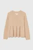 MERINO & CASHMERE PEPLUM TOP PEACH sold by Cordera