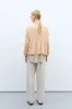 MERINO & CASHMERE PEPLUM TOP PEACH sold by Cordera