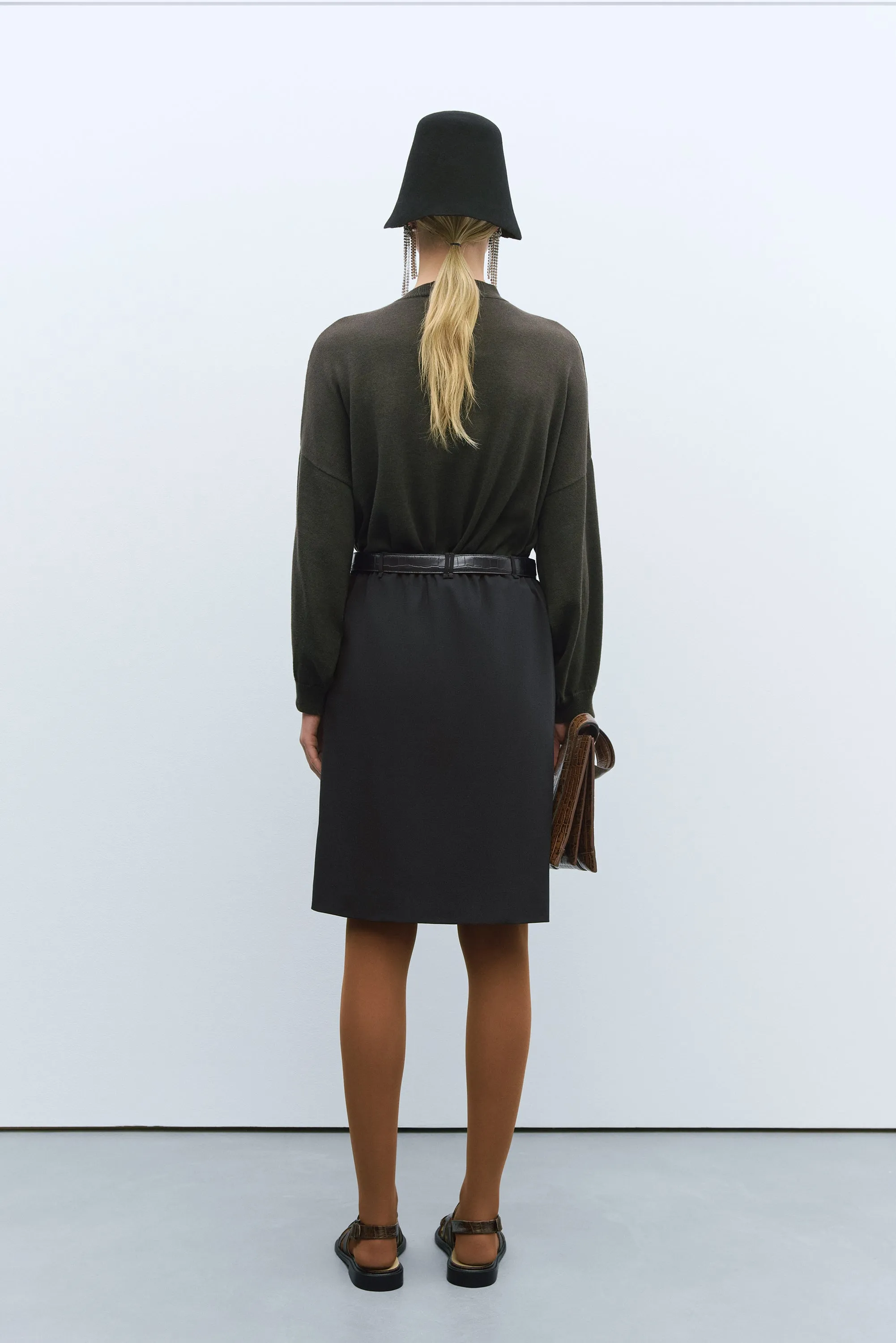 EMBELLISHED TAILORING SKIRT BLACK sold by Cordera product image thumbnail 3