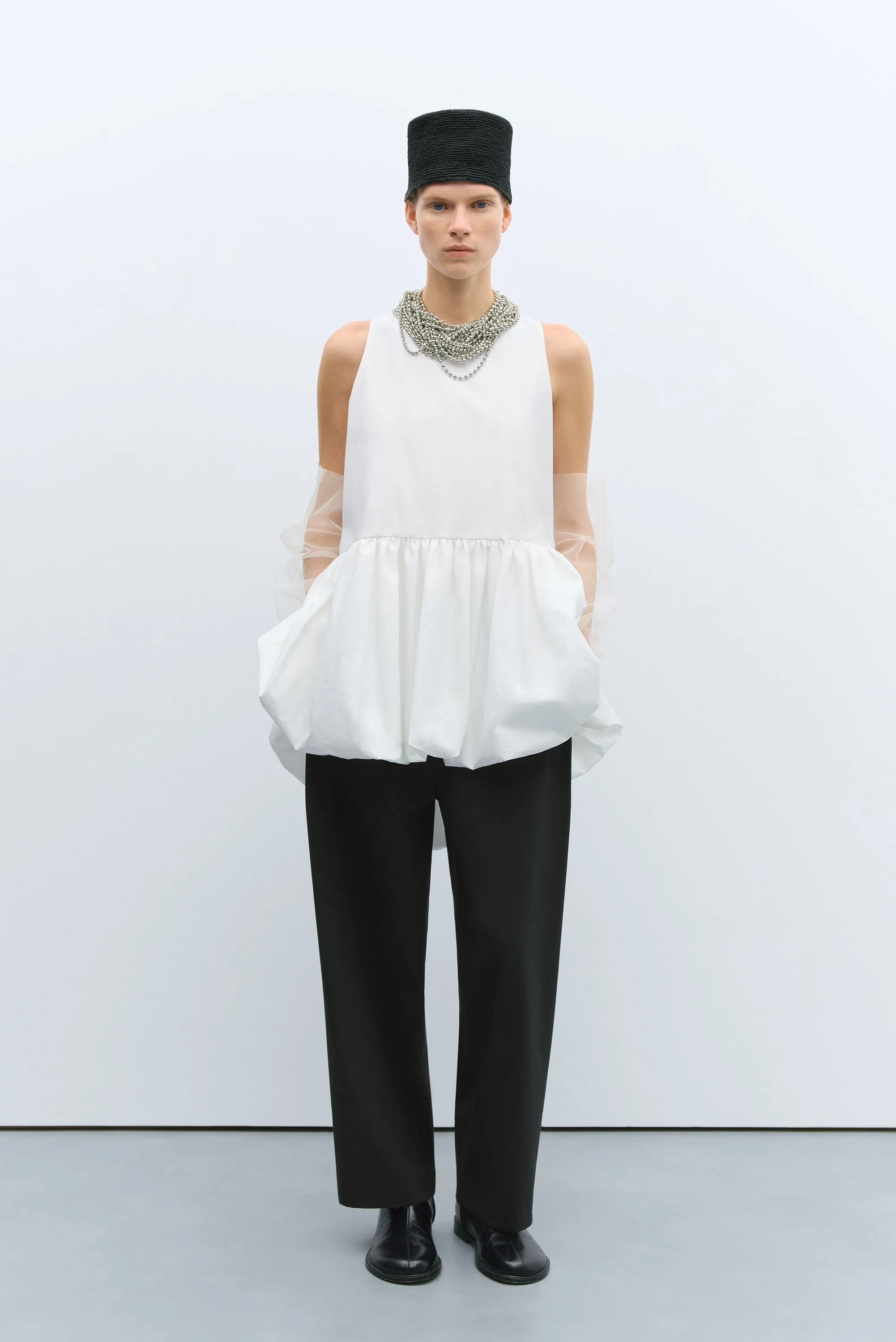 BALLOON MINI DRESS WHITE sold by Cordera