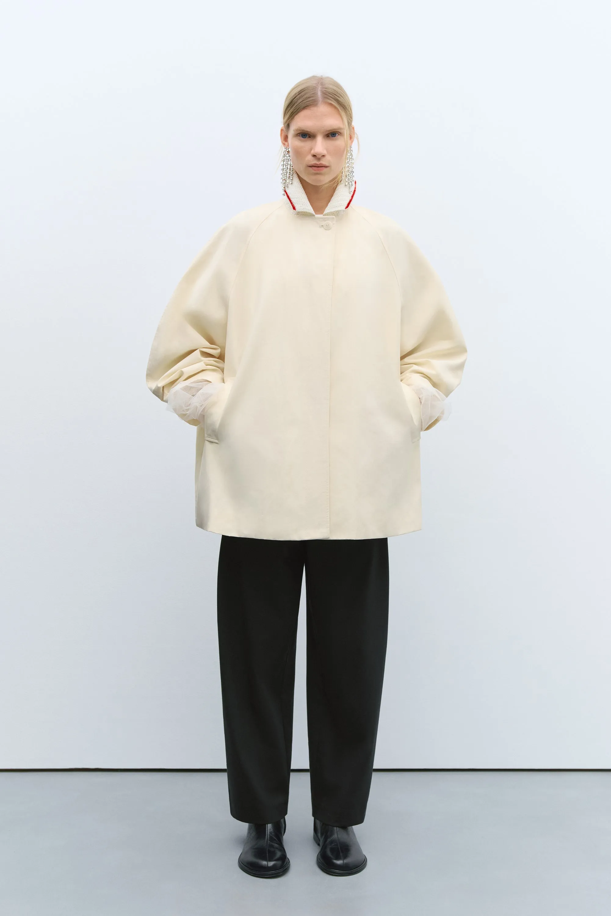 CROCHET COLLAR JACKET CREAM sold by Cordera product image thumbnail 2