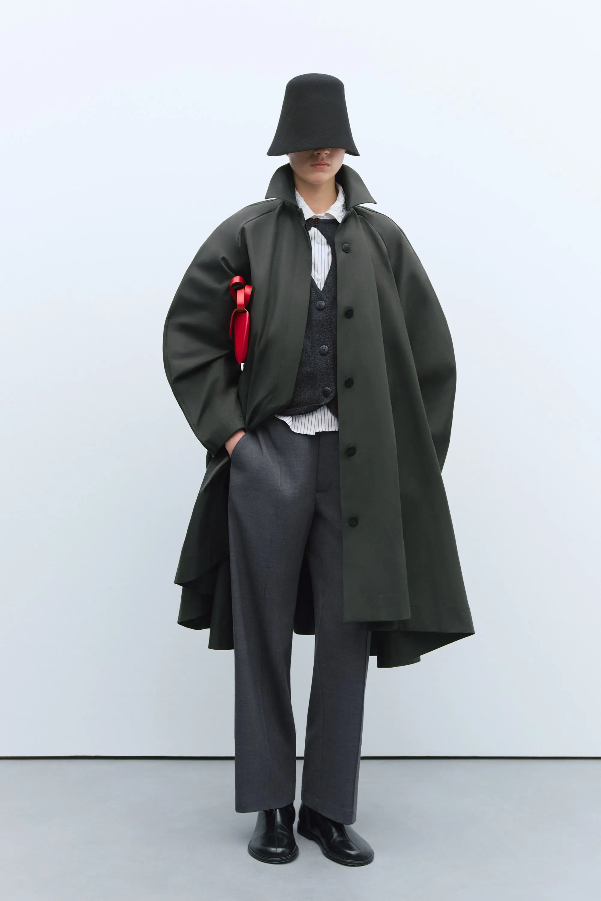ASYMMETRIC TRENCH COAT GRAPHITE sold by Cordera product image thumbnail 2