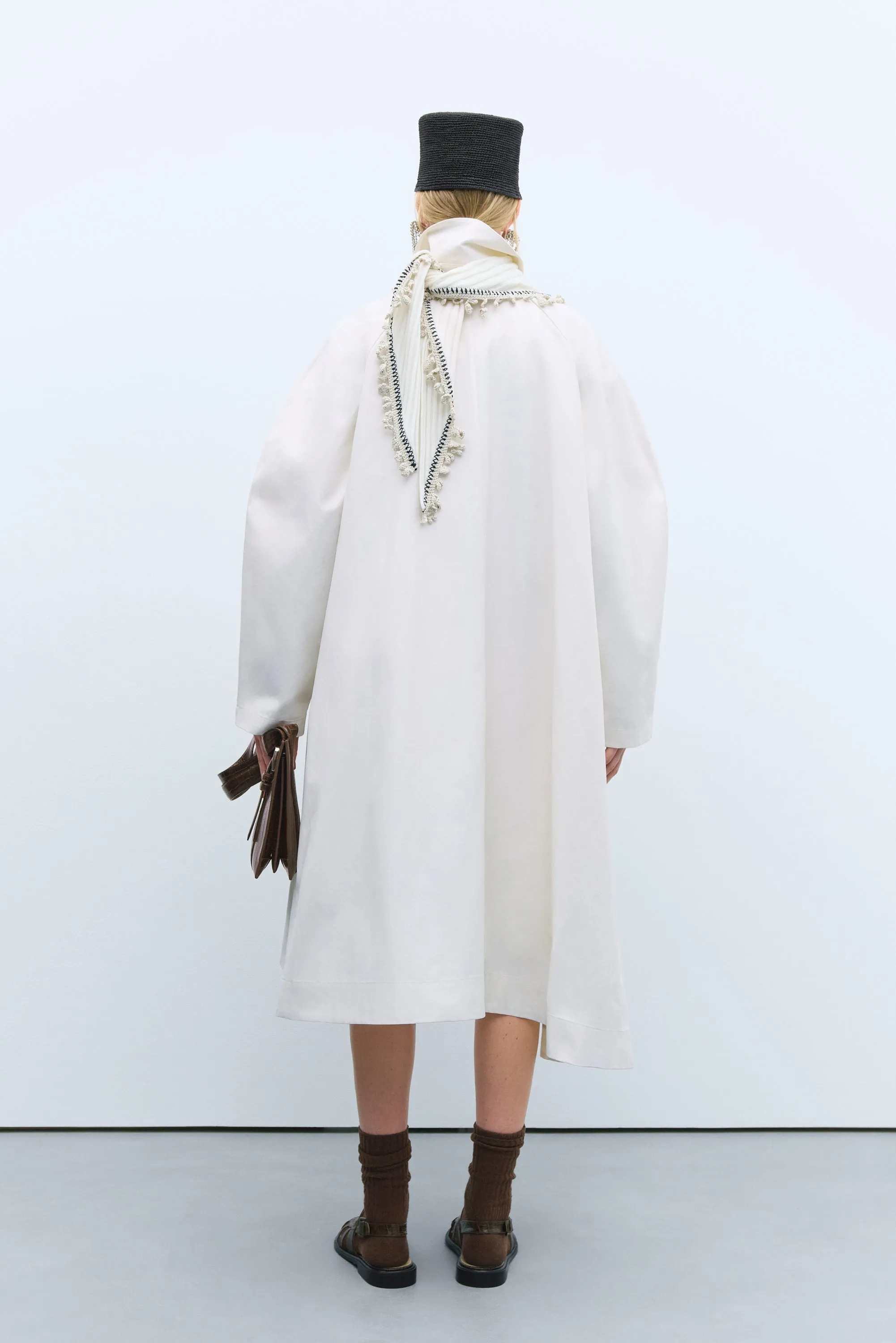 ASYMMETRIC TRENCH COAT WHITE sold by Cordera product image thumbnail 4
