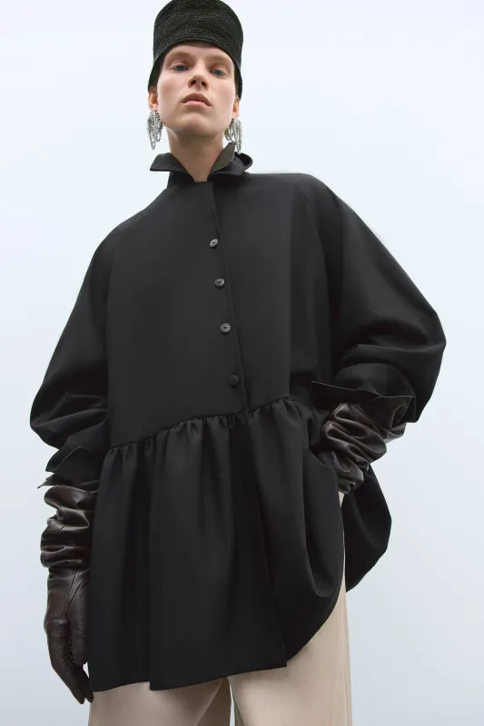 TAILORING PEPLUM JACKET BLACK sold by Cordera