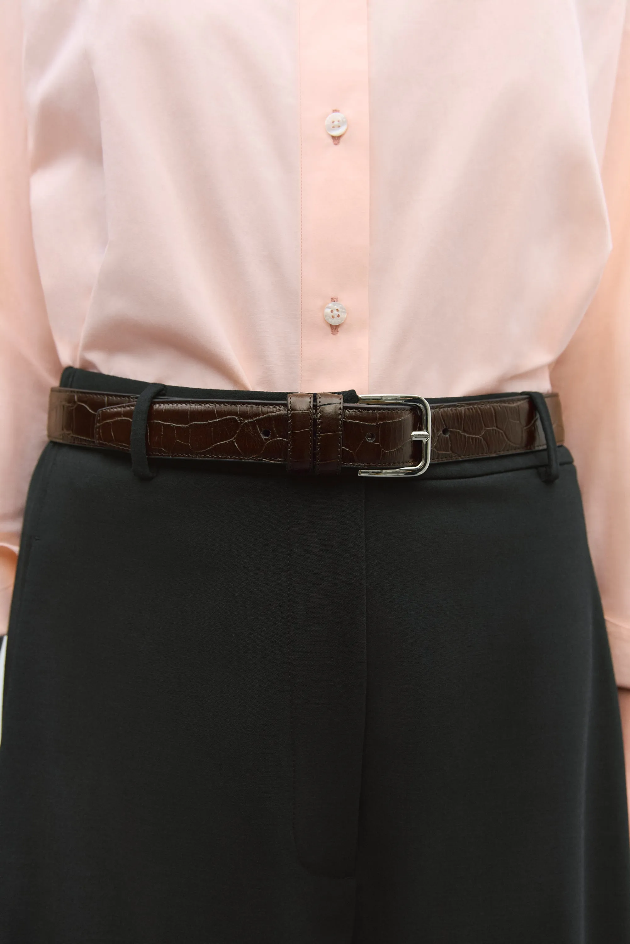 CLASSIC BELT BROWN CROCODILE sold by Cordera