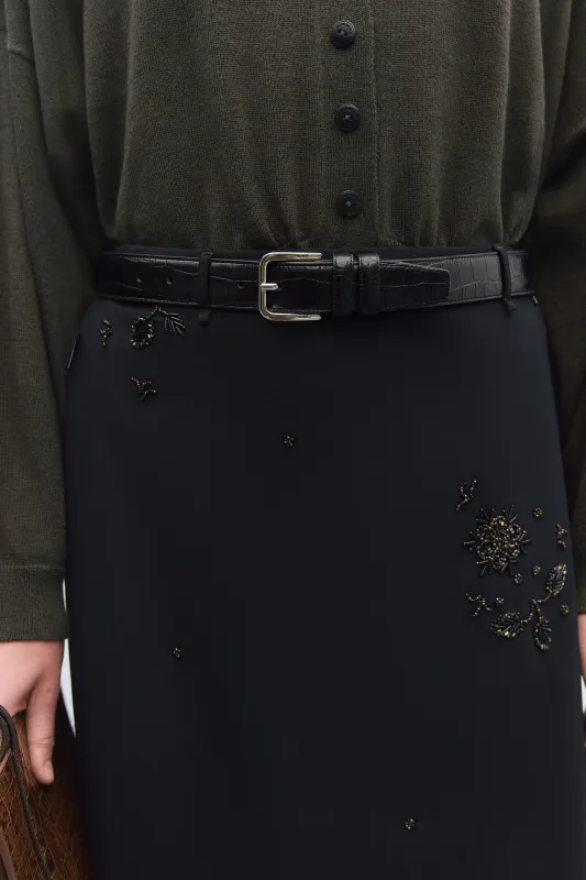 CLASSIC BELT BLACK CROCODILE sold by Cordera