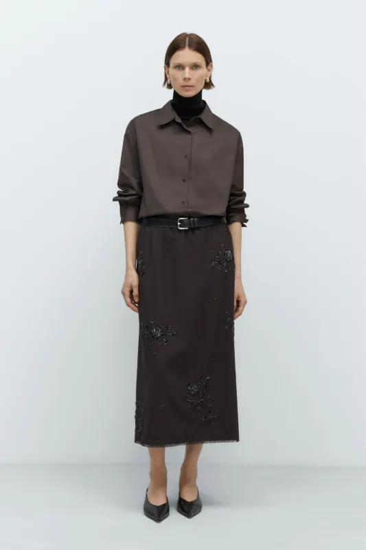 EMBELLISHED TAILORING SKIRT sold by Cordera