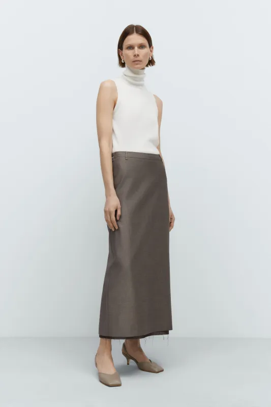 TAILORING MOHAIR LONG SKIRT sold by Cordera