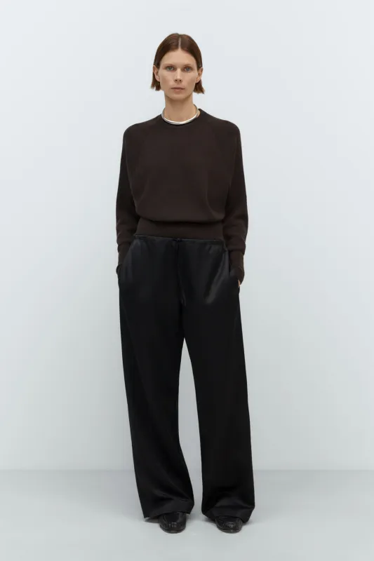 SATIN RELAXED PANTS made by Cordera