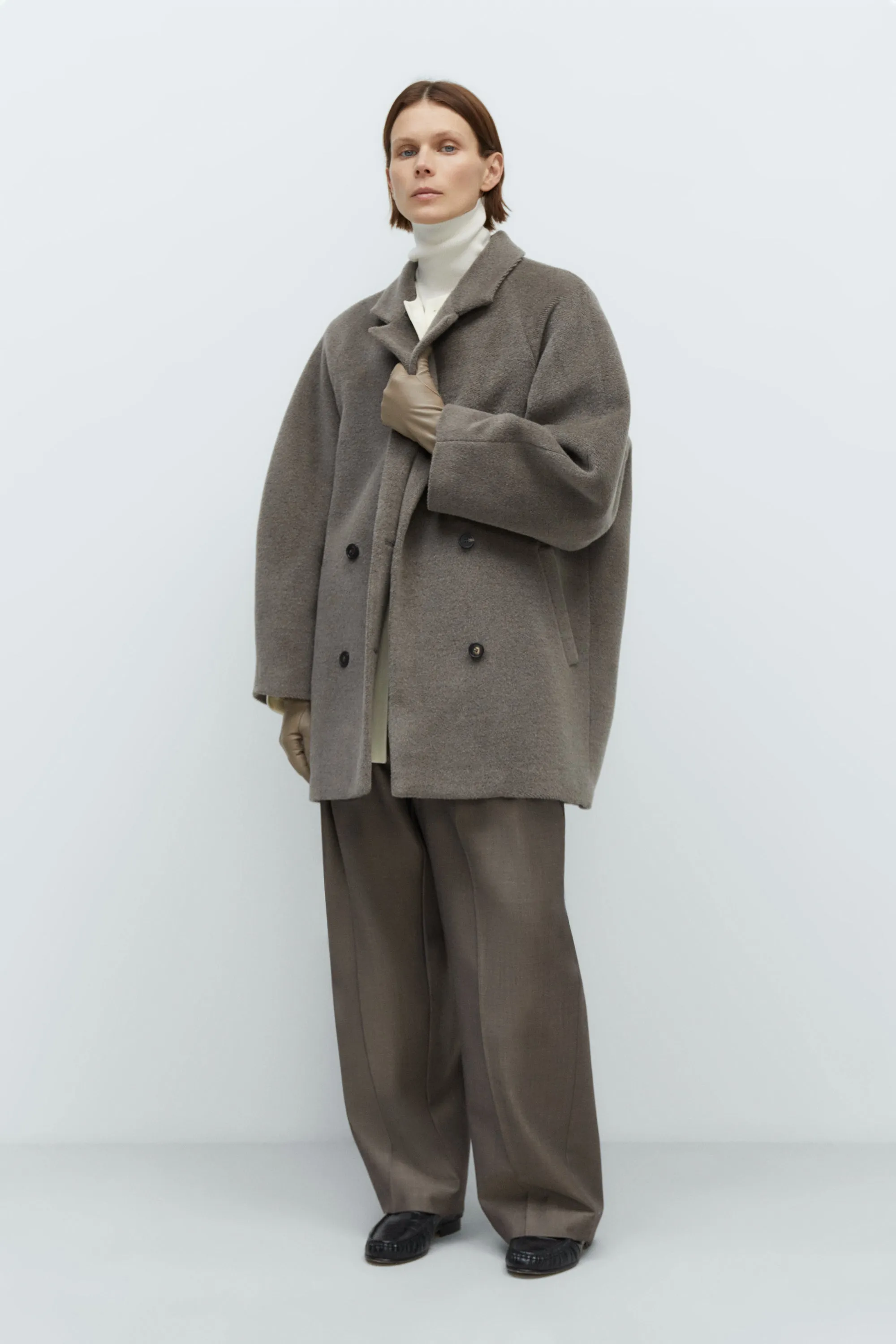 DOUBLE-BREASTED WOOL COAT sold by Cordera