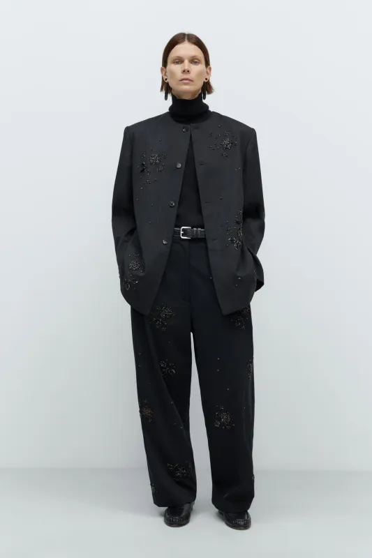 EMBELLISHED ROUND-NECK BLAZER sold by Cordera