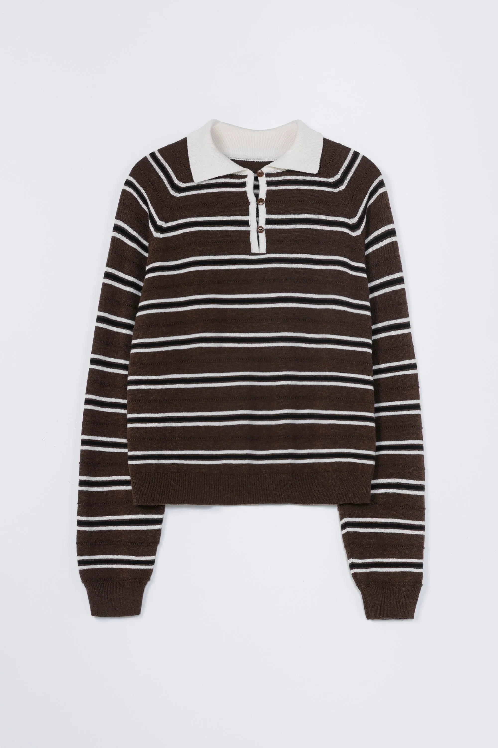 MERINO WOOL STRIPED POLO sold by Cordera product image thumbnail 4