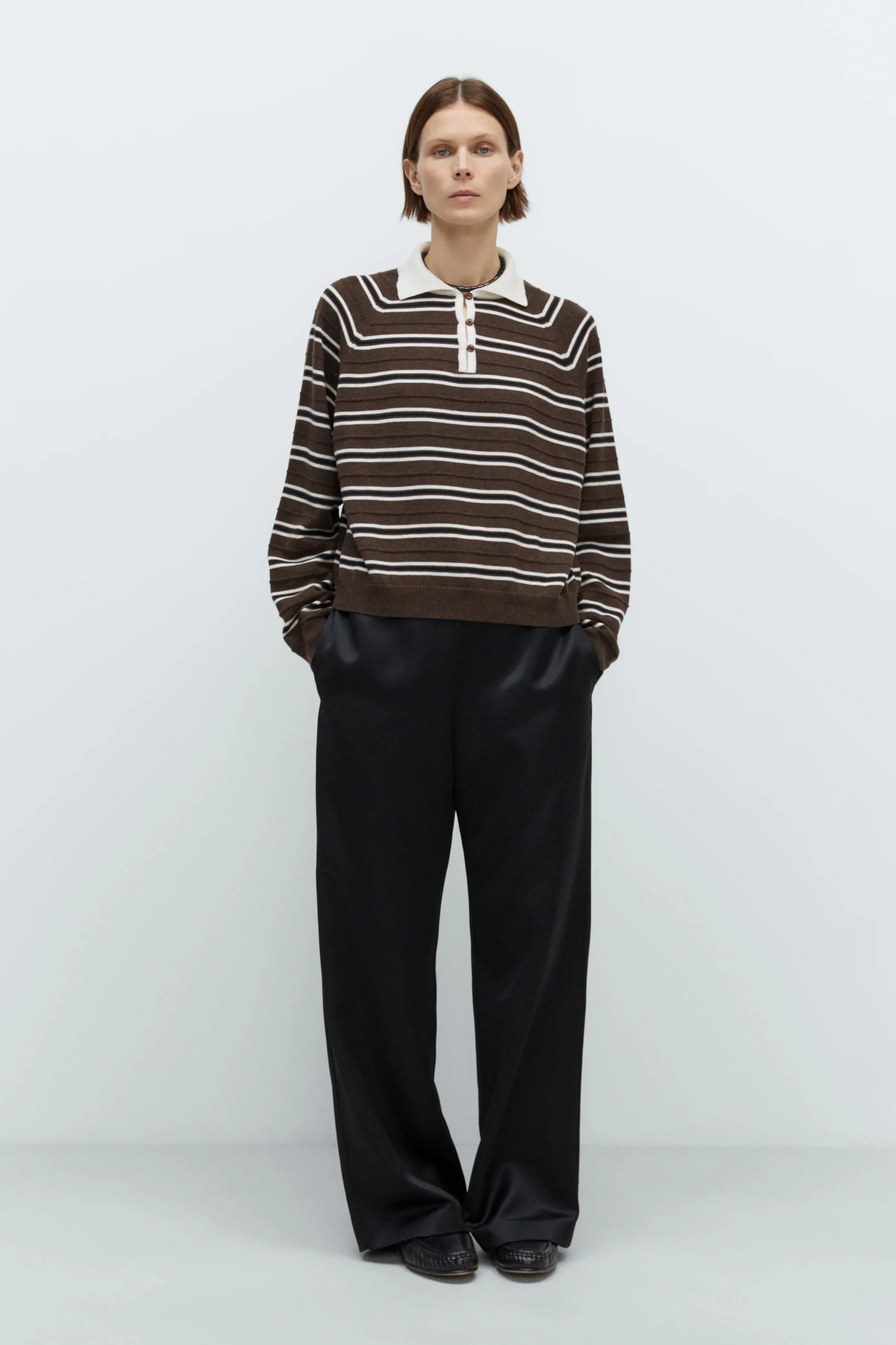 MERINO WOOL STRIPED POLO sold by Cordera