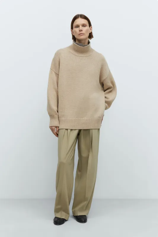 MERINO WOOL CHUNKY TURTLENECK SWEATER sold by Cordera