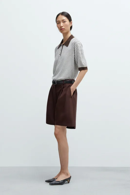MERINO WOOL STRIPED POLO made by Cordera