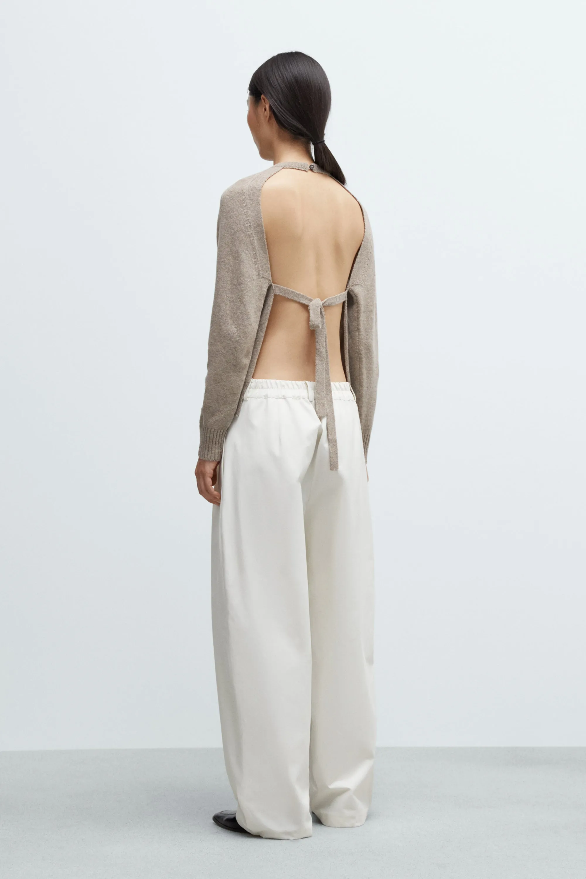 MERINO WOOL OPEN-BACK CARDIGAN sold by Cordera product image thumbnail 3