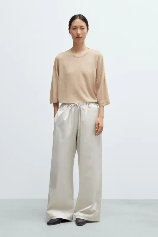 SATIN DRAWSTRING PANTS made by Cordera