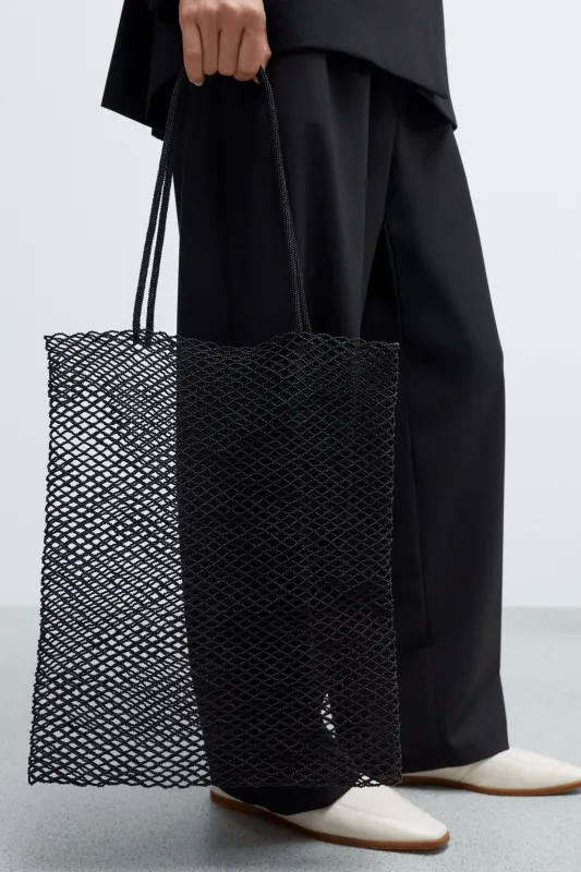 HANDMADE BEADED TOTE BAG made by Cordera
