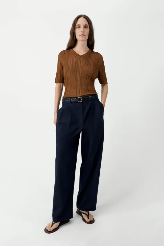 RIBBED KNIT T-SHIRT made by Cordera