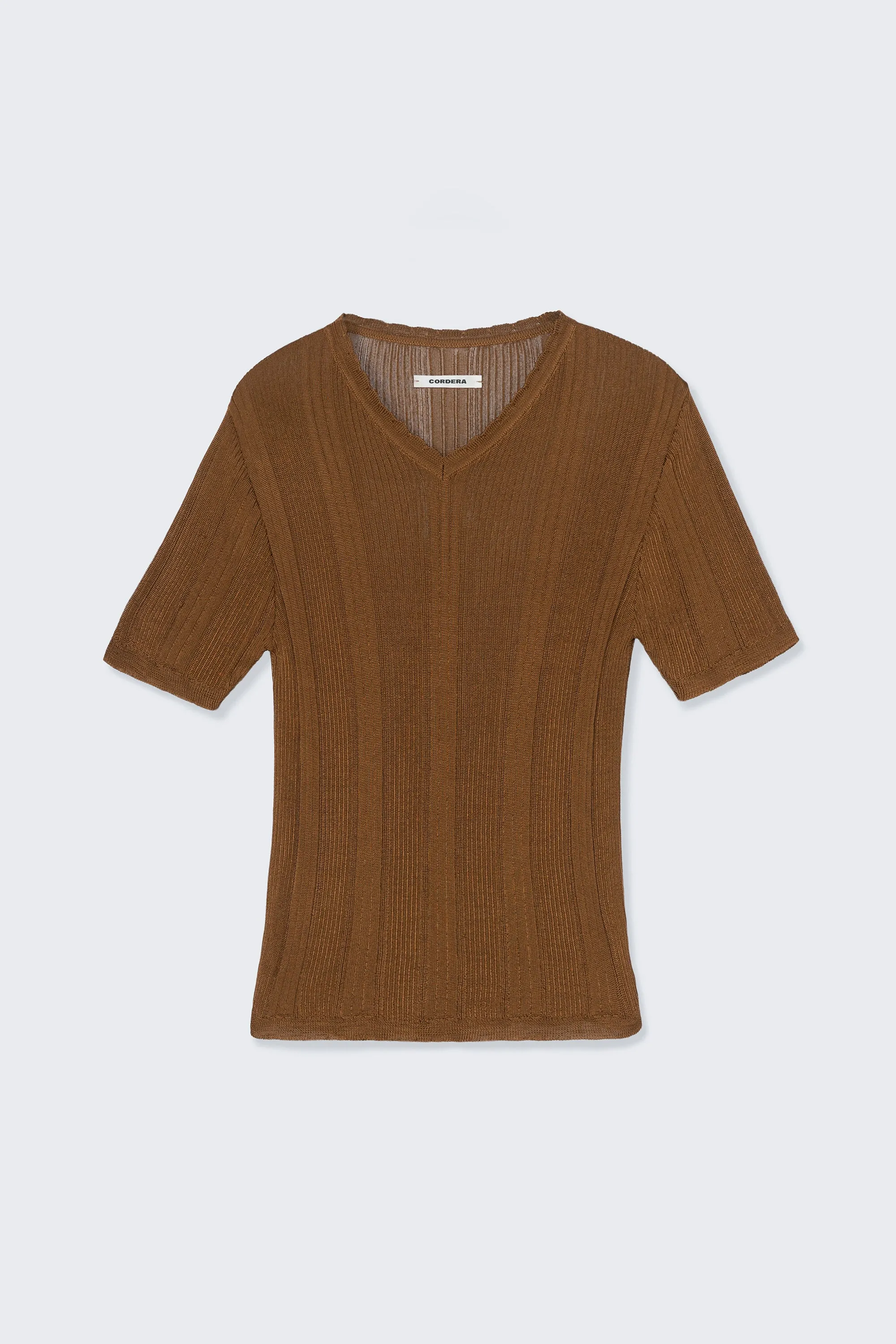 RIBBED KNIT T-SHIRT sold by Cordera product image thumbnail 4