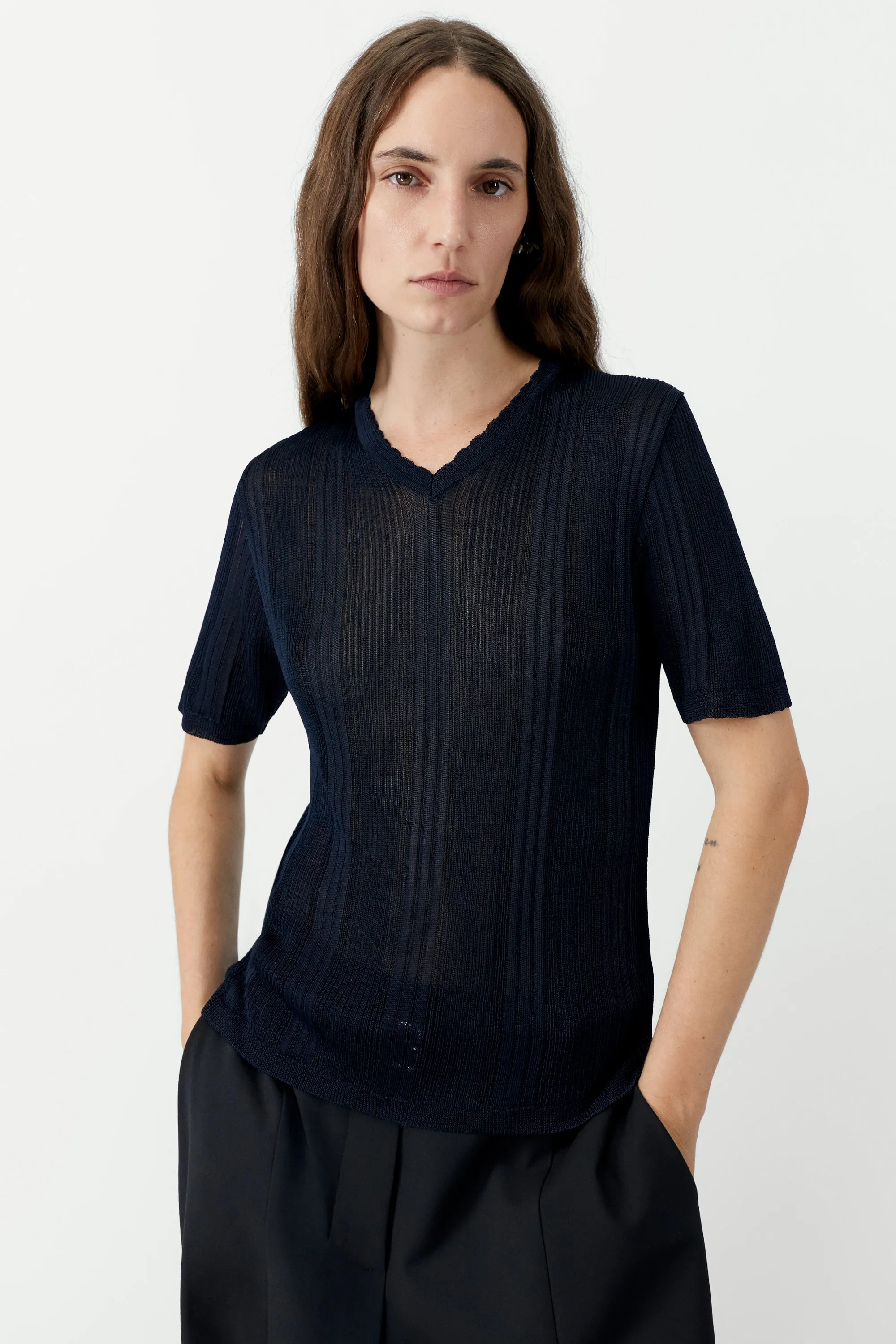 RIBBED KNIT T-SHIRT sold by Cordera product image thumbnail 2