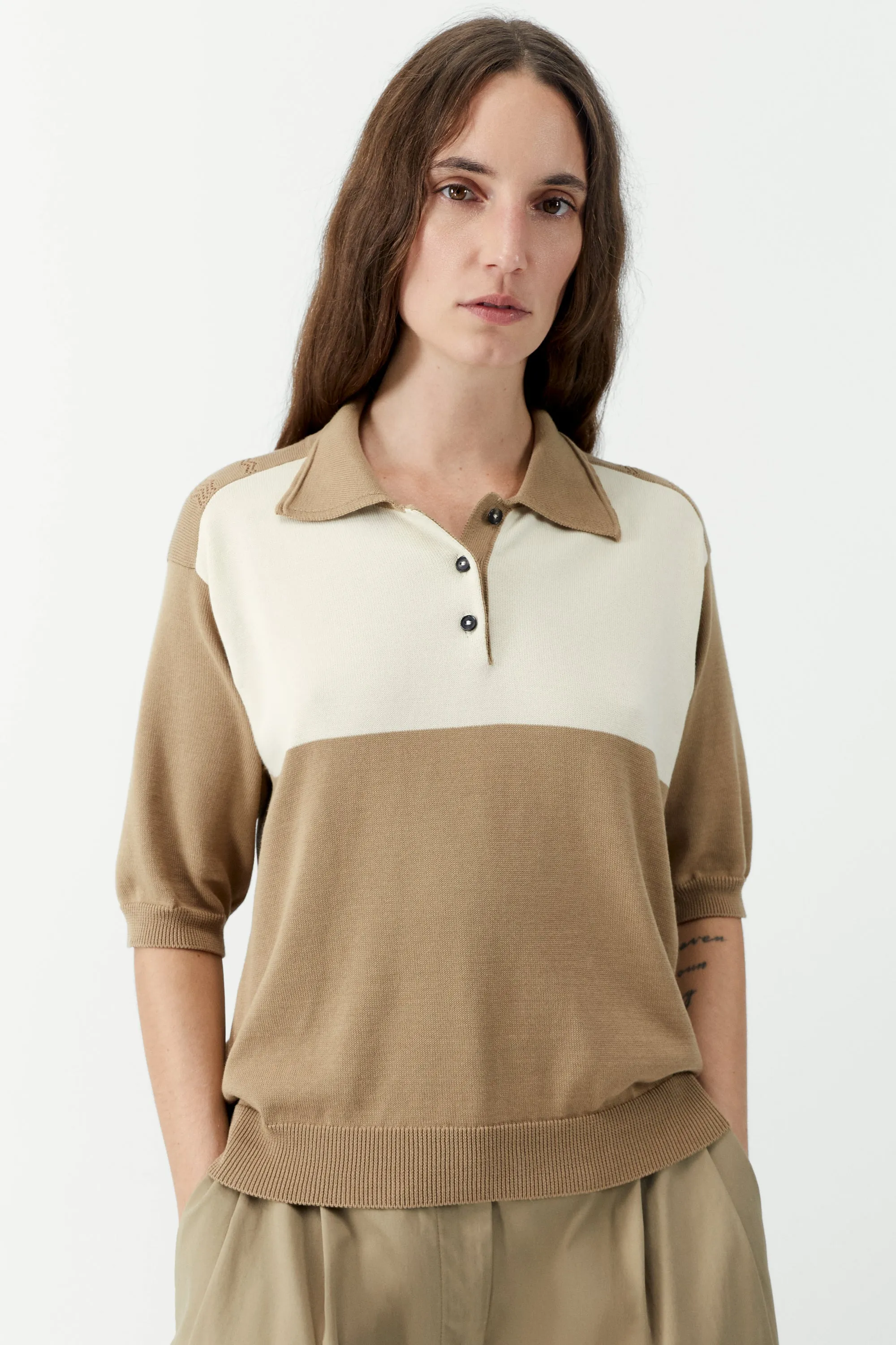 ORGANIC COTTON COLORBLOCK POLO sold by Cordera product image thumbnail 2