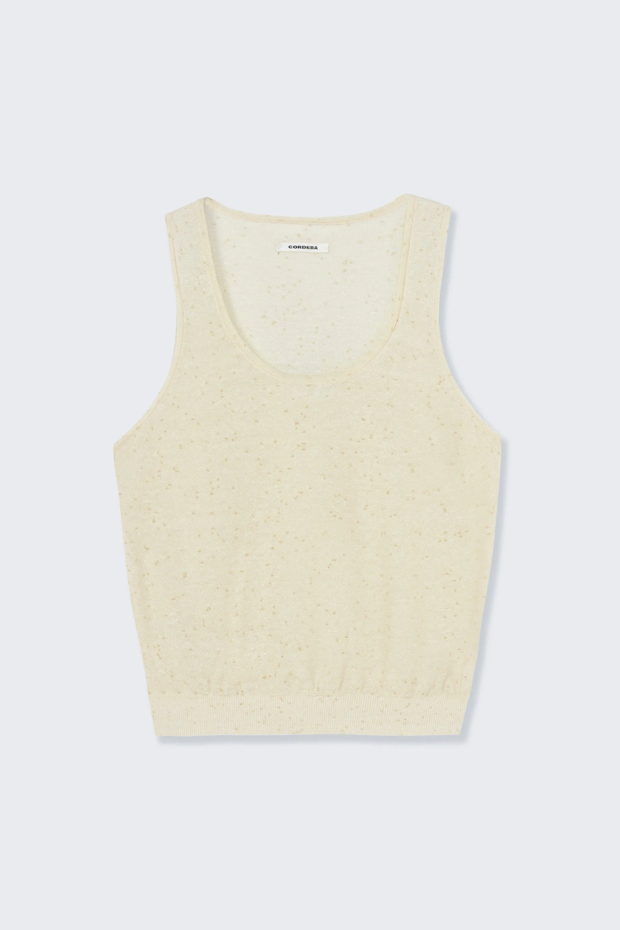 LINEN & COTTON FLECKED TANK TOP sold by Cordera product image thumbnail 4