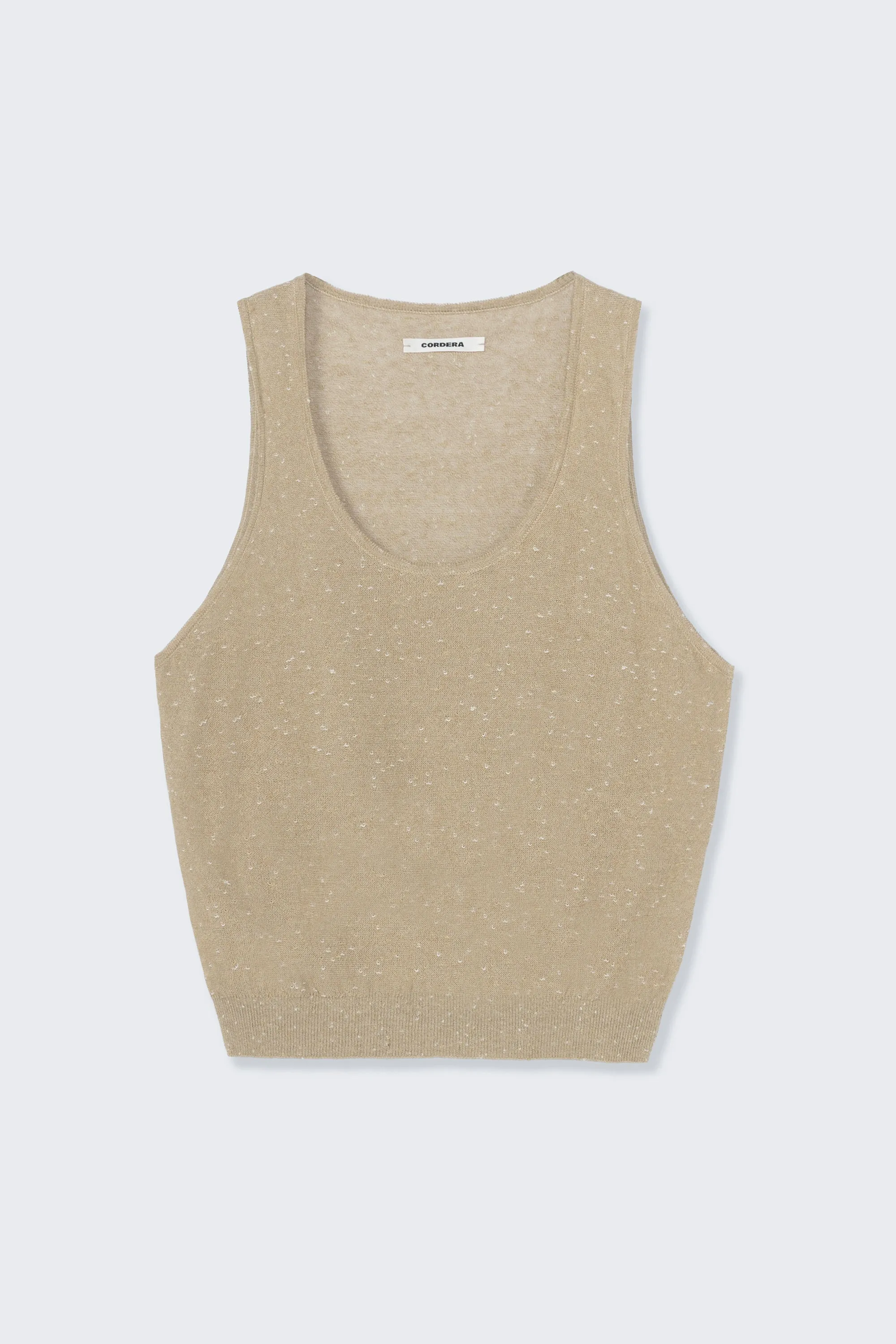 LINEN & COTTON FLECKED TANK TOP sold by Cordera product image thumbnail 4
