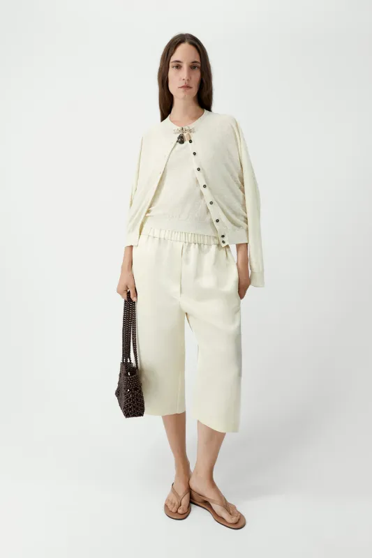 SATIN CAPRI PANTS made by Cordera