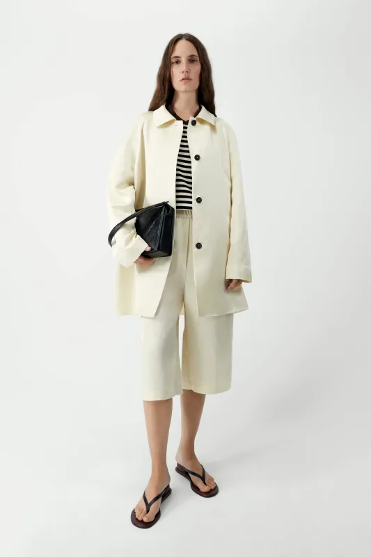 SATIN MID COAT made by Cordera