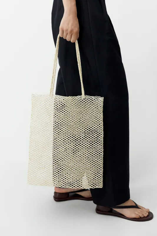 HANDMADE BEADED TOTE BAG made by Cordera