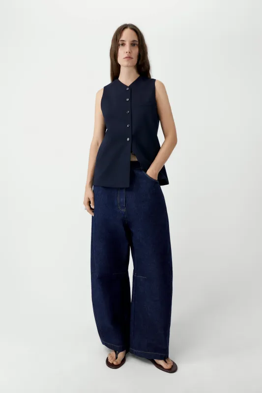 CURVED BAGGY JEANS made by Cordera