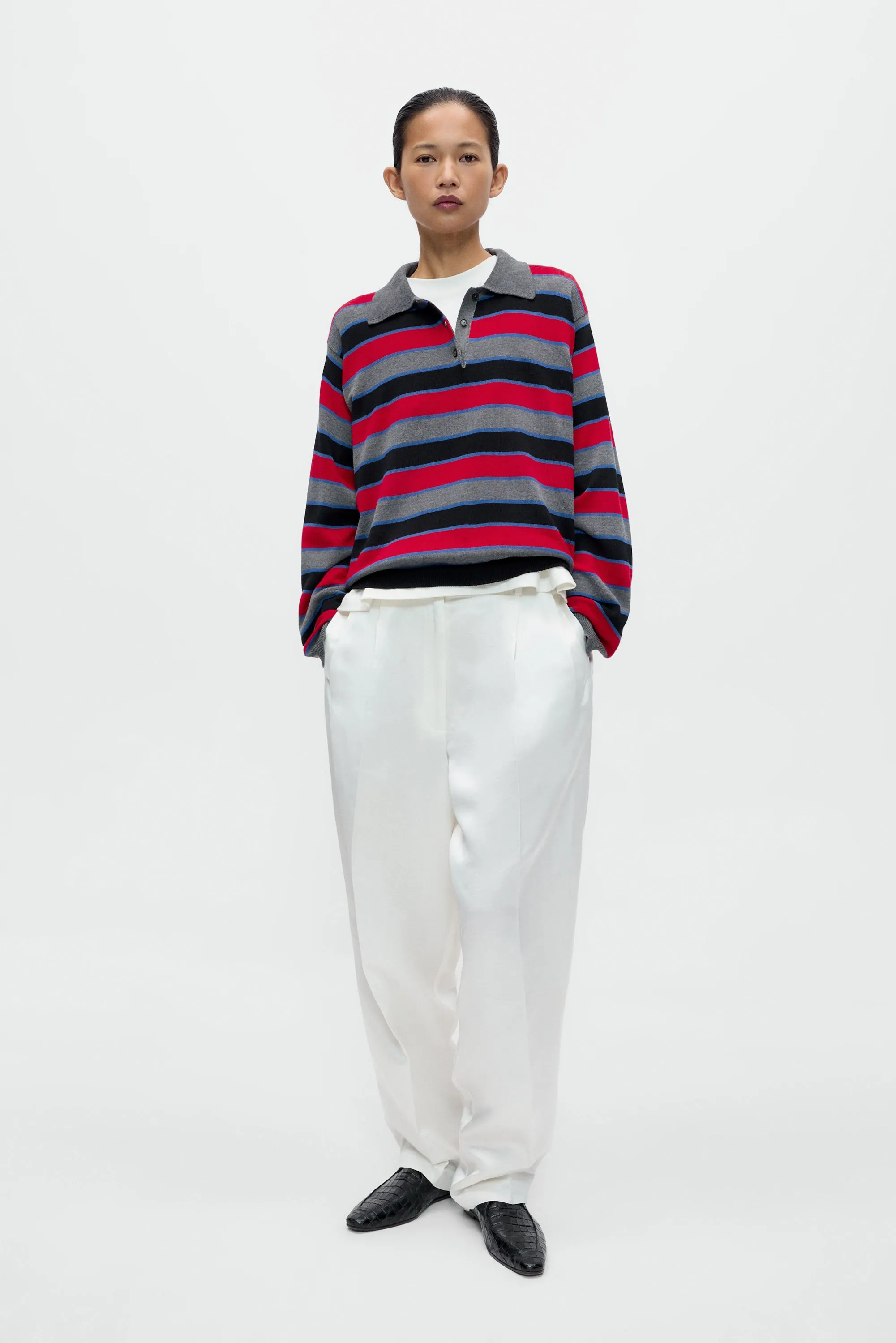 ORGANIC COTTON LONG-SLEEVE POLO sold by Cordera product image thumbnail 2