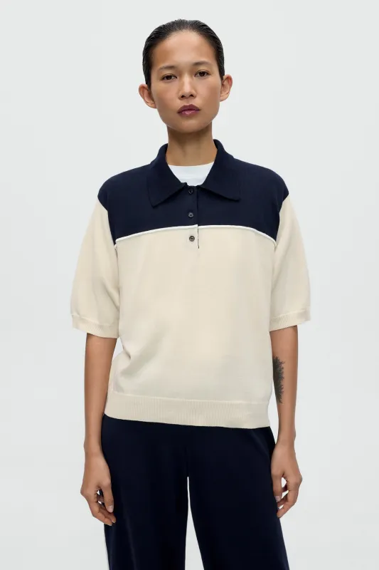 ORGANIC COTTON COLORBLOCK POLO made by Cordera