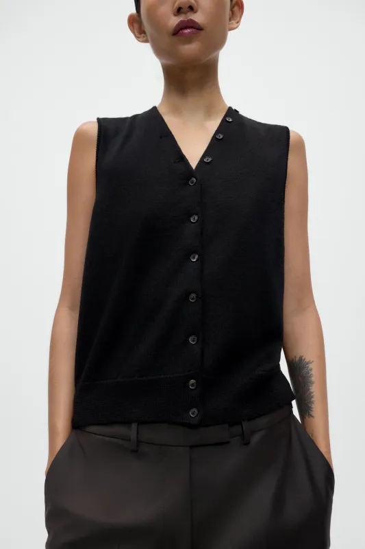 MERINO WOOL BUTTON WAISTCOAT made by Cordera