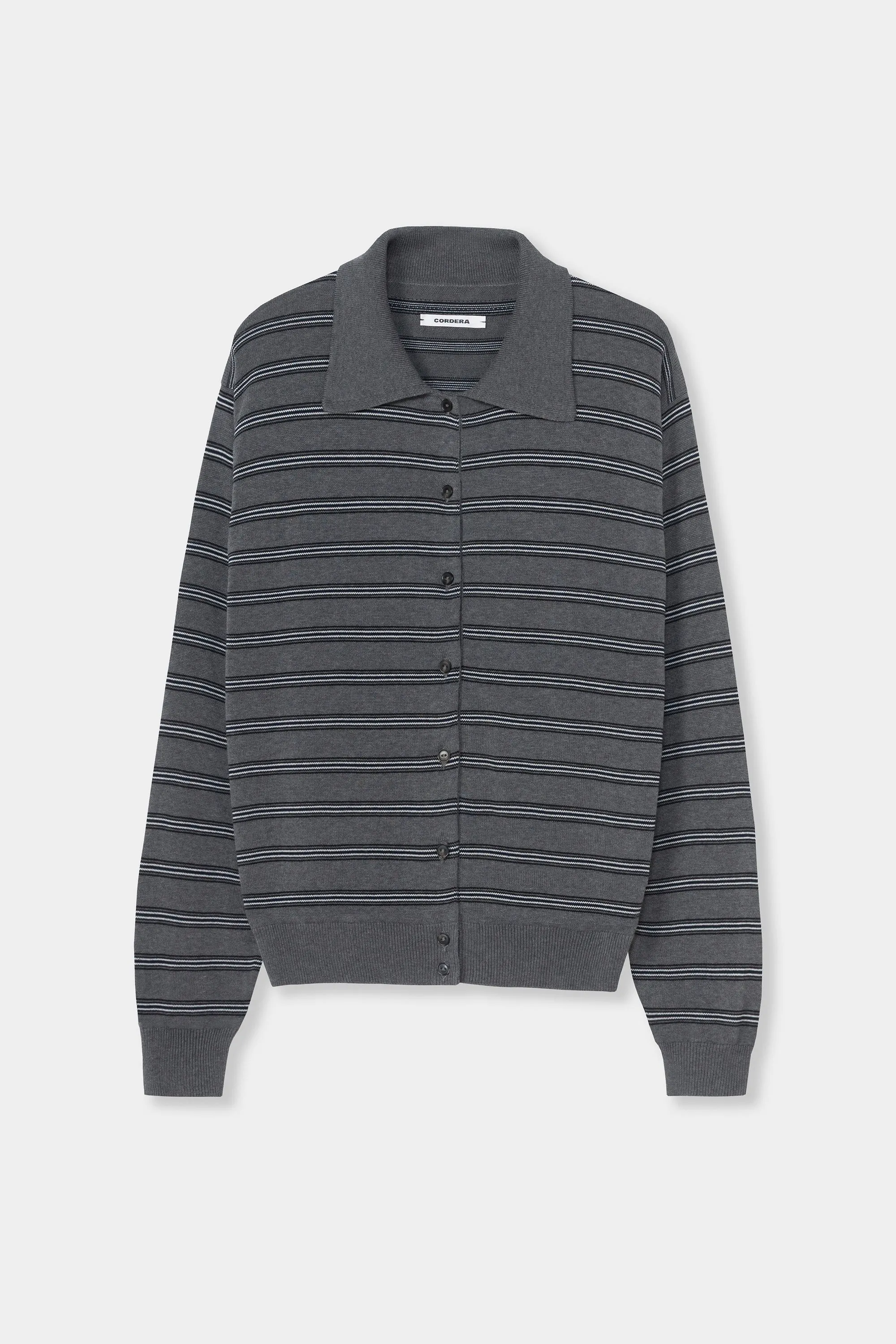 ORGANIC COTTON STRIPED POLO CARDIGAN sold by Cordera product image thumbnail 4