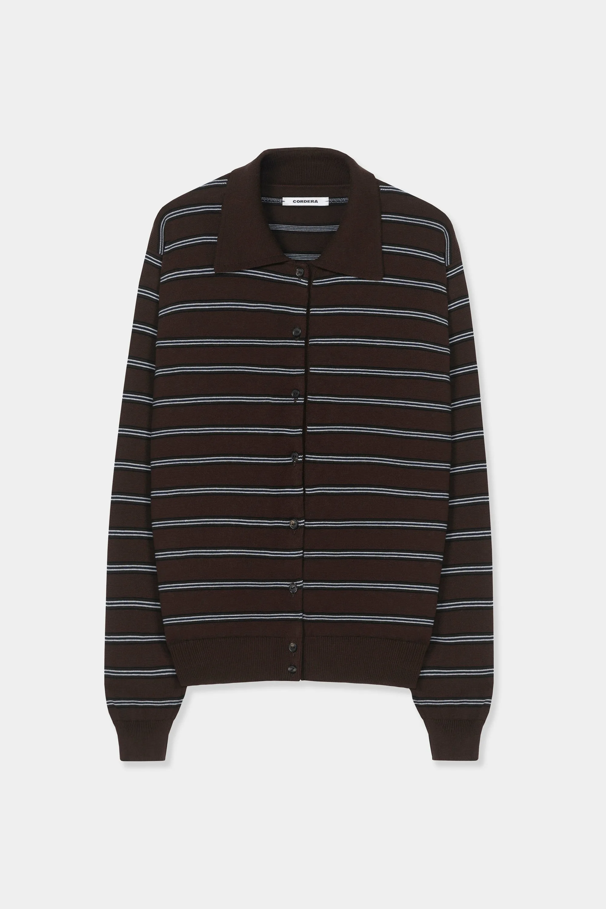ORGANIC COTTON STRIPED POLO CARDIGAN sold by Cordera product image thumbnail 5
