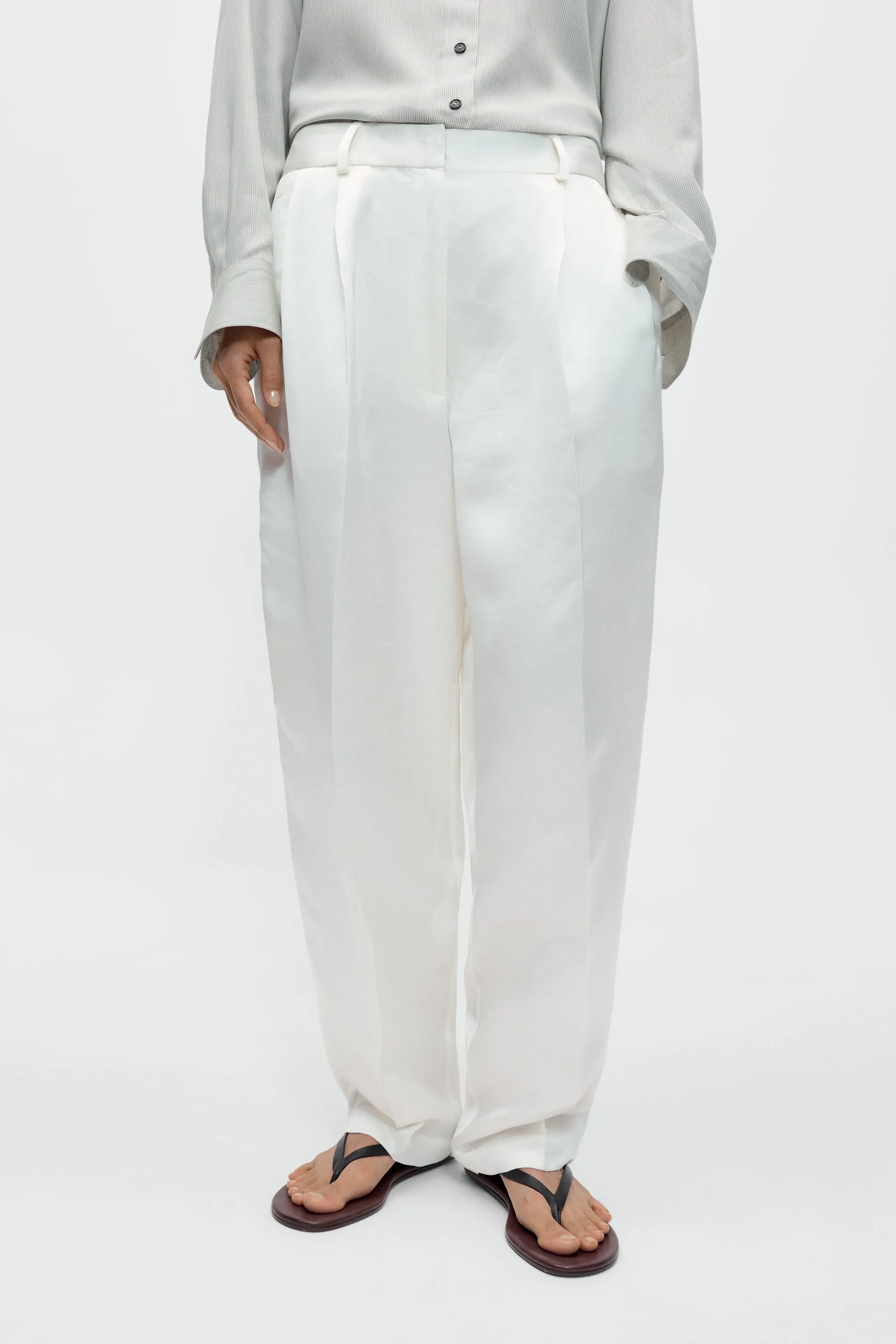 SATIN MASCULINE BARREL PANTS sold by Cordera product image thumbnail 2