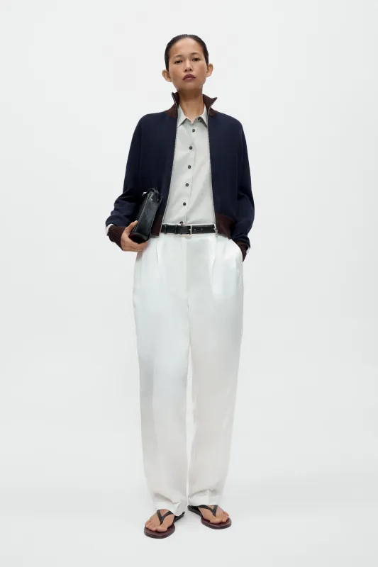 SATIN MASCULINE BARREL PANTS made by Cordera
